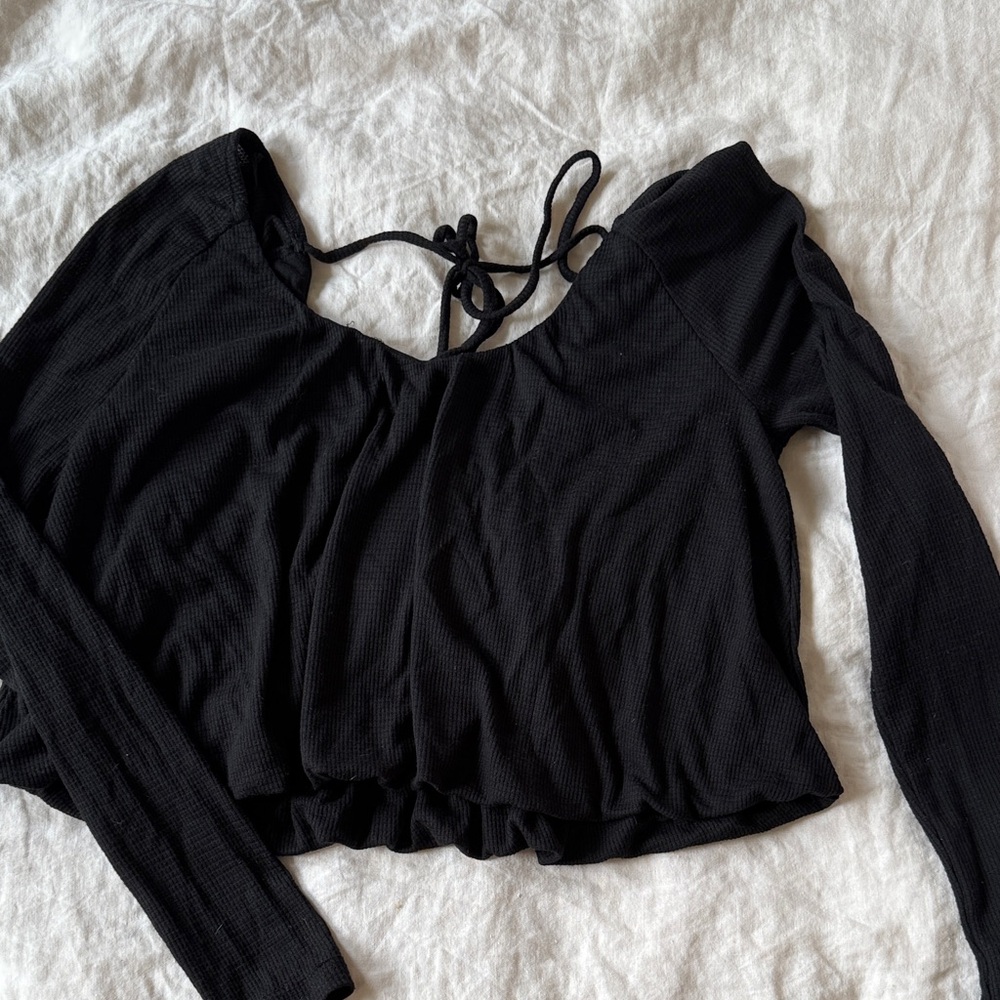 Free people cropped bubble long sleeve